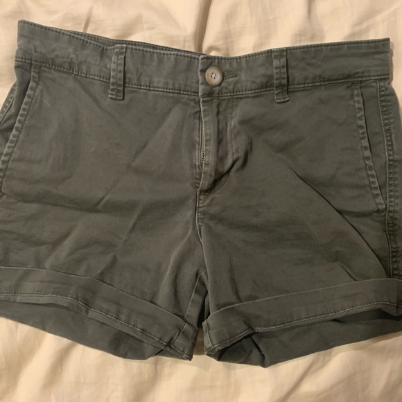 army green gap girlfriend rise shirt - Picture 1 of 4